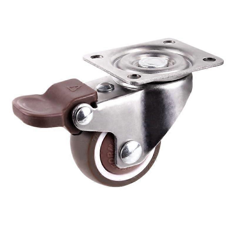 Lenkrollen 1/1,25/1,5/2 inch Möbelrollen wheels Gummi Lenkrolle Trolley Gummirolle Mit Bremsrollen Räder Ref: 9724