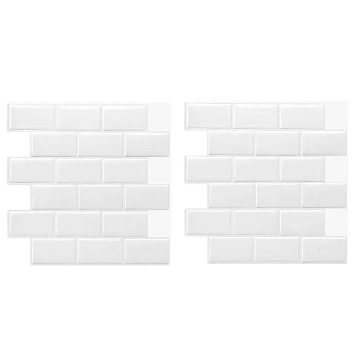 3D Texture Tile Sticker Backsplash Wallpaper for Kitchen Bathroom