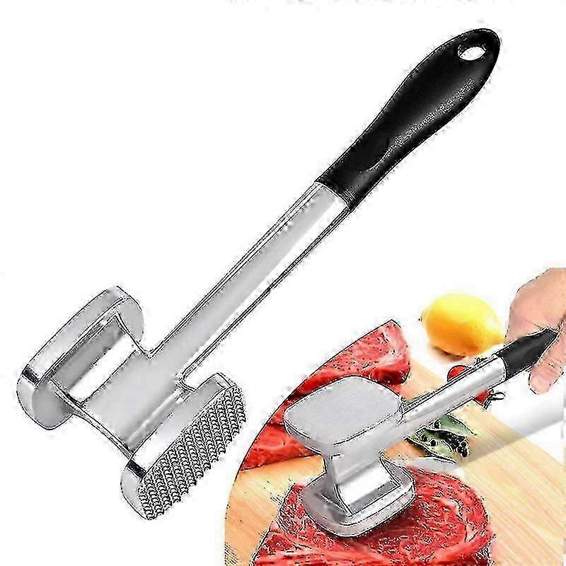Double-Sided Meat Tenderizer Hammer Kitchen Tool for Steak, Chicken, and Fish