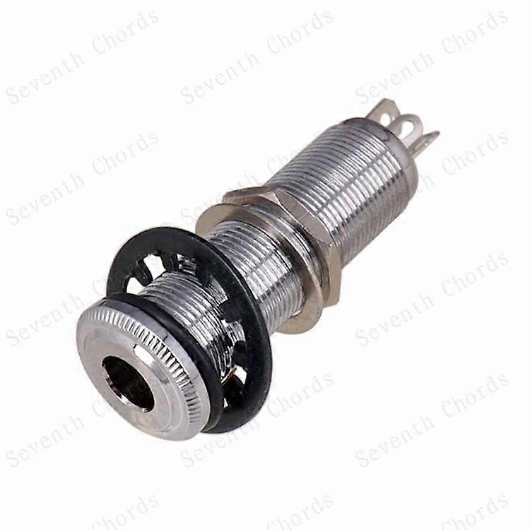 Silver Bass Guitar Barrel Jack Socket Input Plug For Stable Signal Transmission And Enhanced Sound Quality