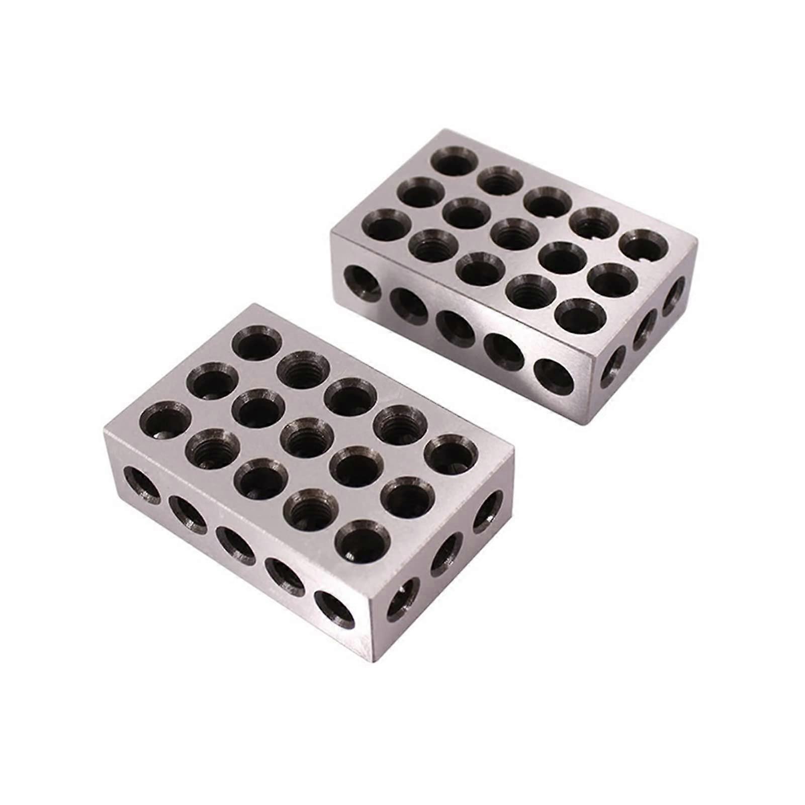 Endmaßsatz Spurblock 25-50-75mm Metric Imperial 1-2-3 Parallel Kissen 23-Hole Eismesser for Precision Measurement