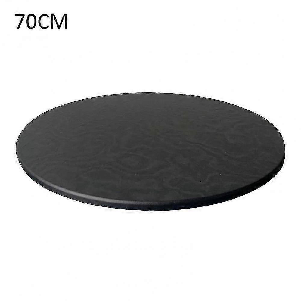 Round Tablecloth Wipeable Kitchen Elastic Edge Waterproof Protector Solid Pa RNZ