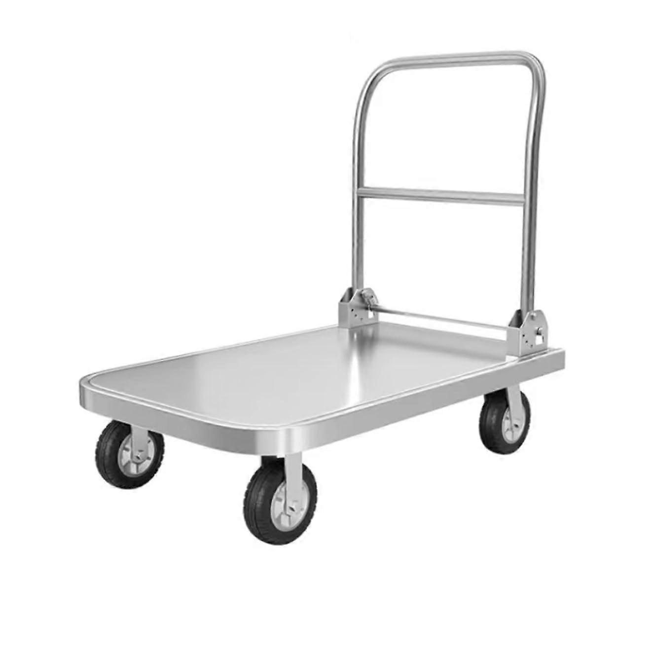 Sturdy platform trolley with 725 kg capacity, foldable flatbed cart with swivel wheels for moving, groceries, garage, warehouse 43'x26'
