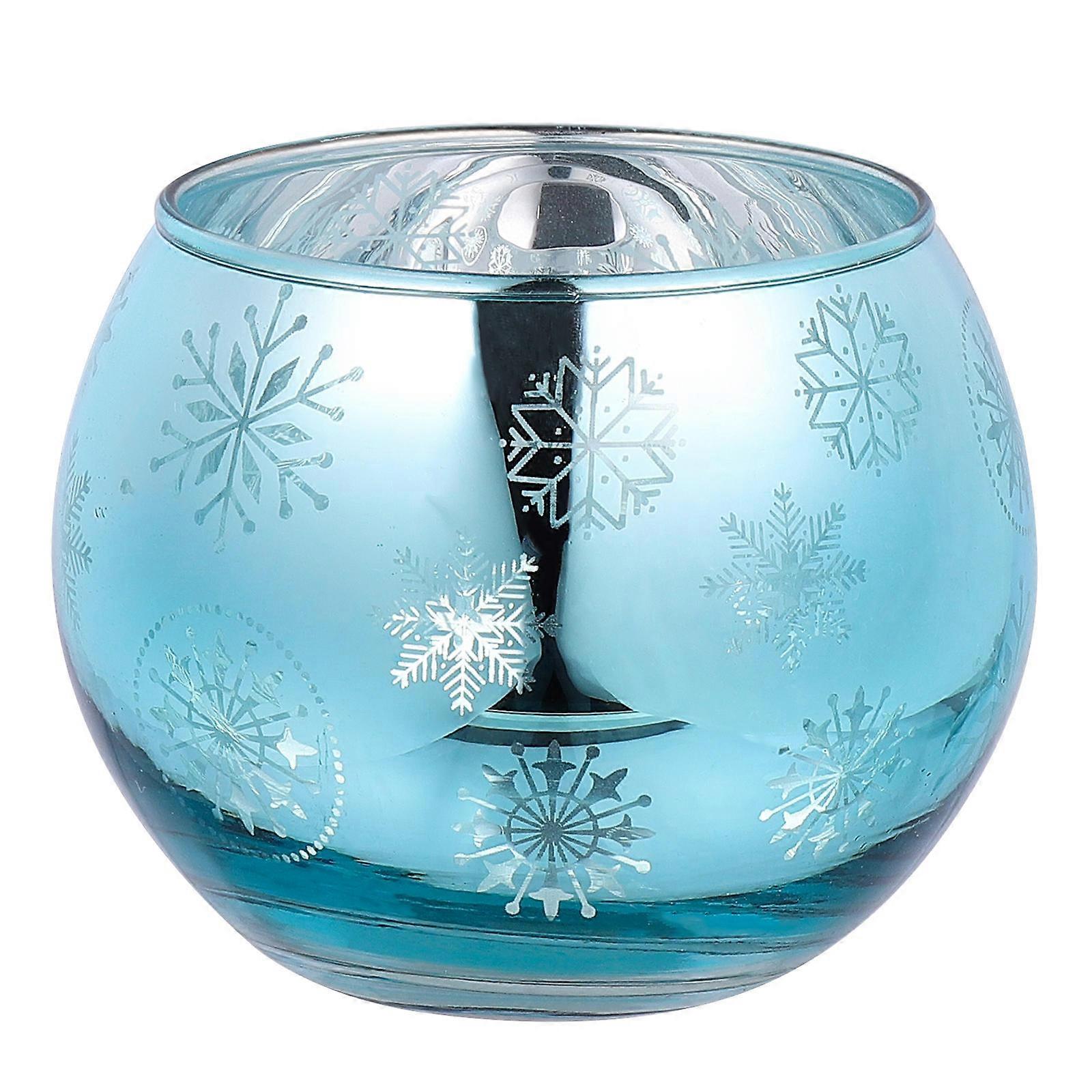 Candlestick Cup Glass Candle Holder For Friends And Family Christmas Decoration 8X8X8CM Retro Style 1Pack