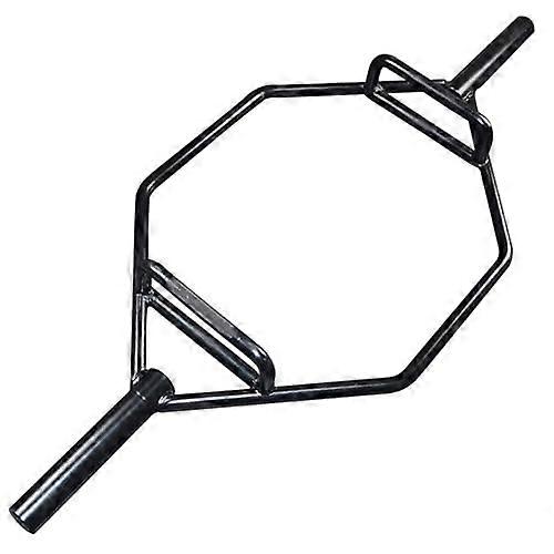 Hexagonal Drop Bar for Deadlifts and Shrugs, Combo Handles for Versatile Training, Strength Training Equipment Black