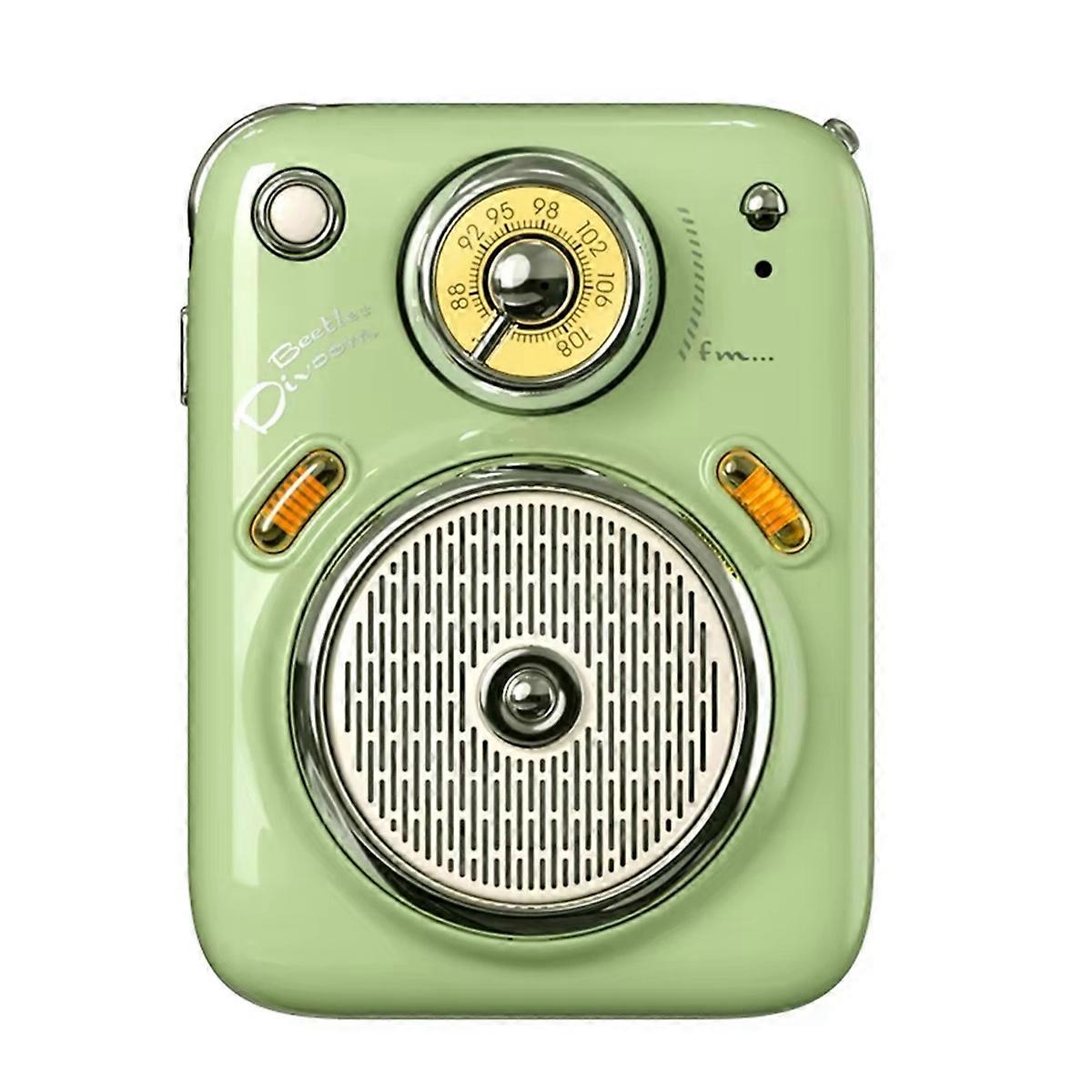 Mini Radio Speakers Bluetooth Wireless Mini Portable Green