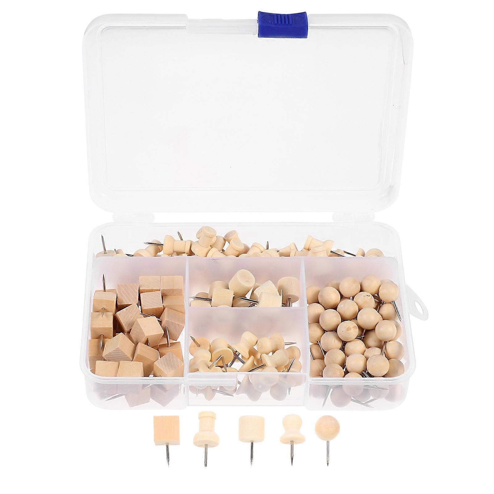 Multi Color Office Pushpins with Storage Box Unique Design for Photo Message Boards 100 Count