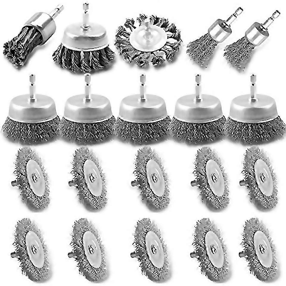 For 20 Pcs Wire Brush, Great Compatible For Cleaning Rust