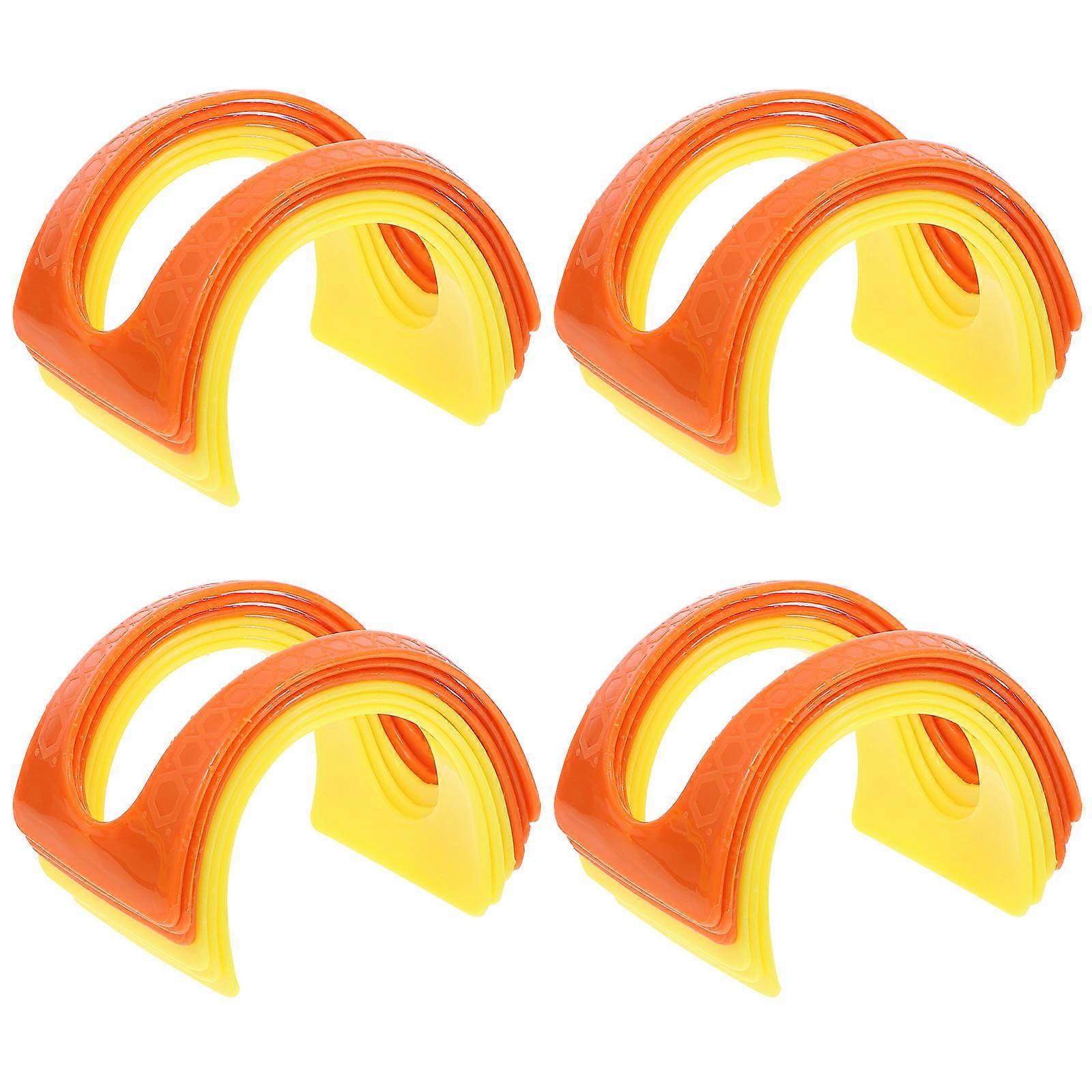 Taco Server Wave Shape Taco Stand For Family Use 10.8X4.5Cm Orange 24Pcs