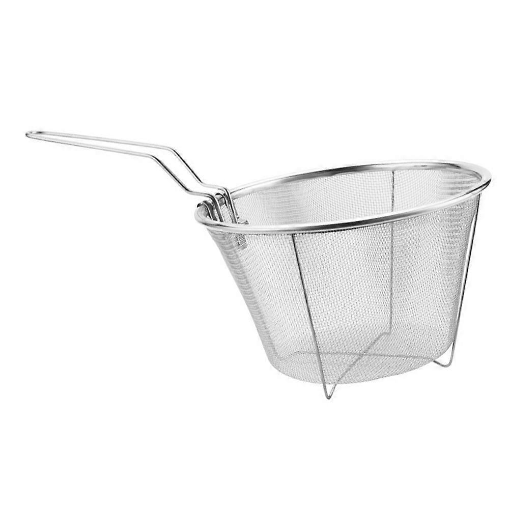 Fryer Strainer Oil Straining Cooking Tool Round Mesh With Handle 31.50X18.00X11.00CM Kitchen Gadgets 1Pack