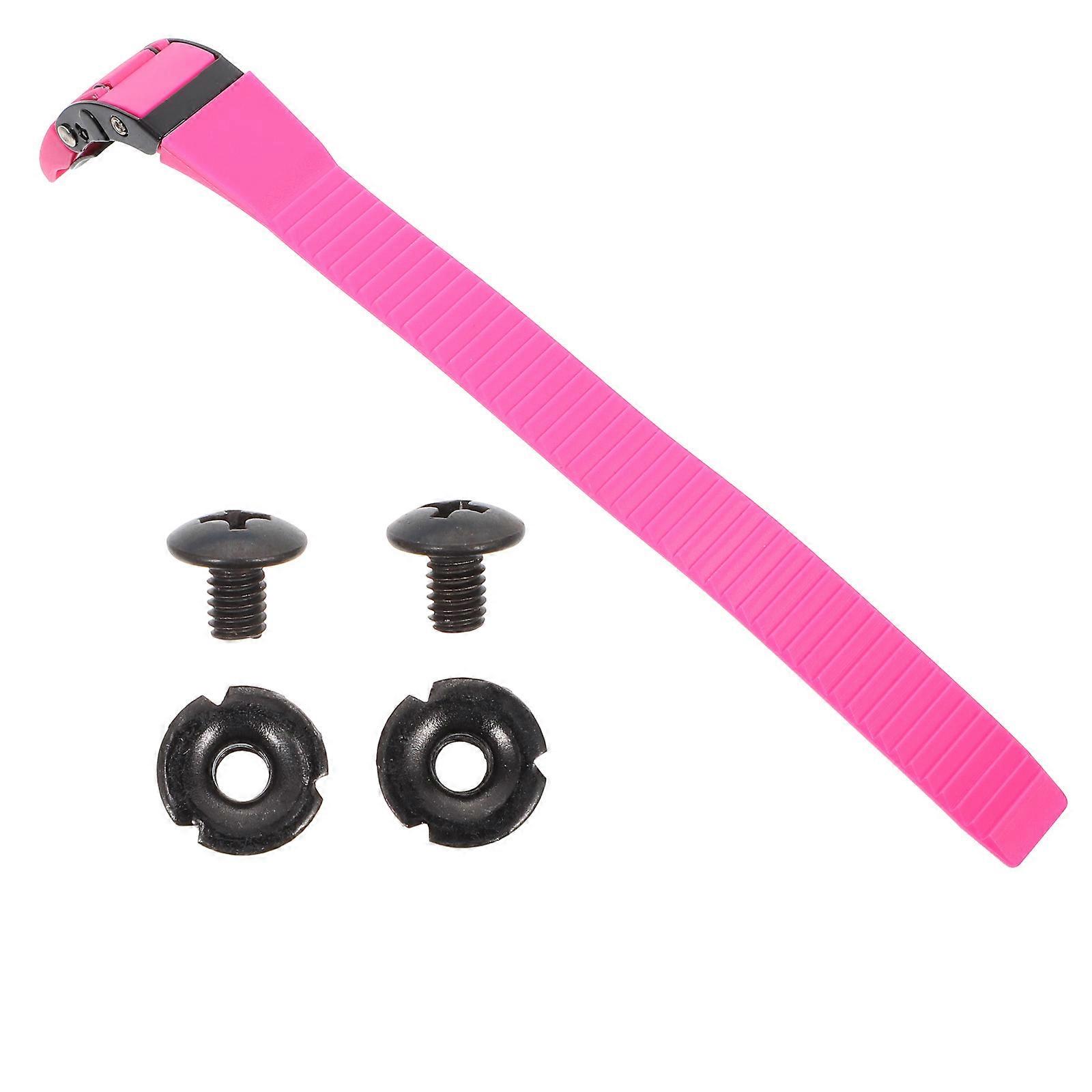 Roller Skate Buckle Portable Buckle Strap Stable Fix Design Metal Material Pink 26X2.5X1CM 1 Set
