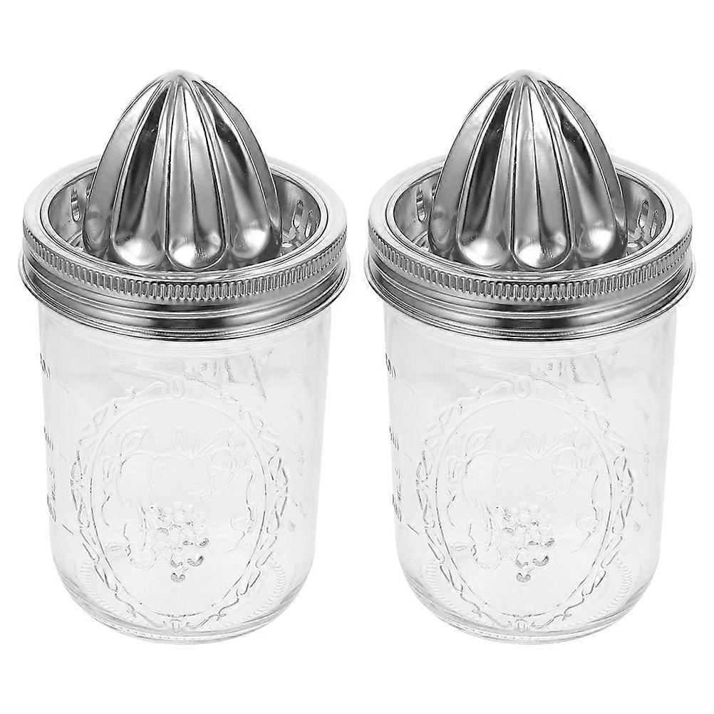 Manual Citrus Juicer Stainless Steel Lemon Juicer Ergonomic Design For Home Use 2Pcs