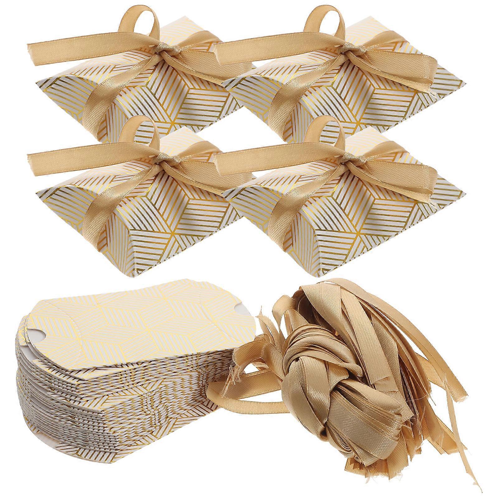 Pillow Favor Boxes For Weddings Simple Design For Family Members 50Pcs