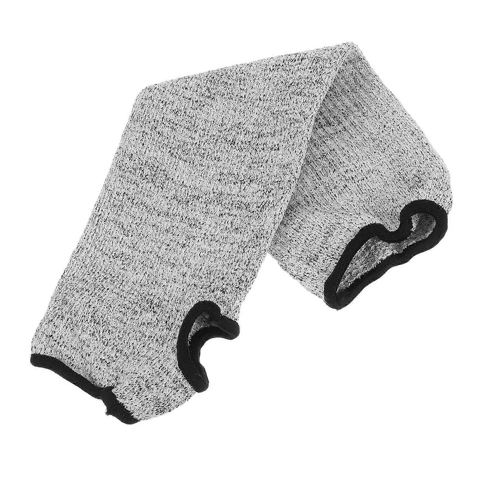Arm Sleeve Protective Cut Resistant Long Sleeve Labor Protection Gardening Farming Kitchen Welding Pet Grooming 40cm Grey 1Pack