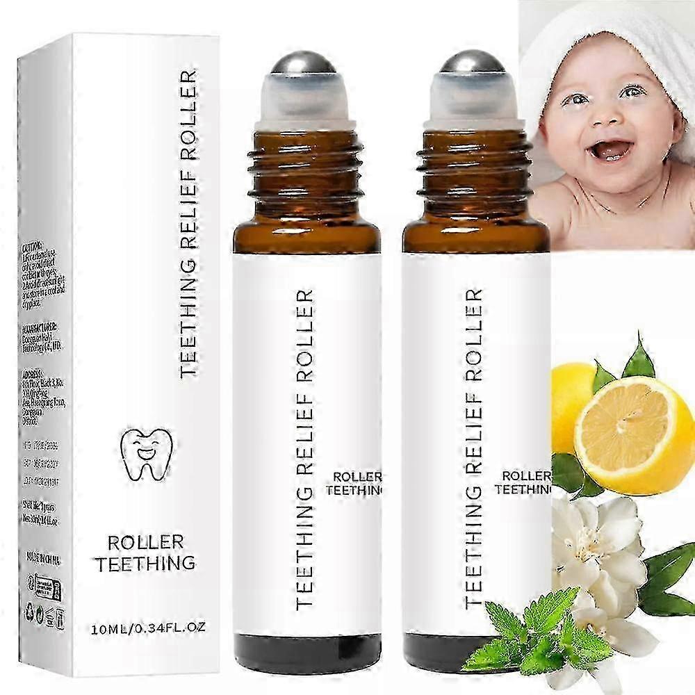 Teething Relief Roller Essential Oil for Babies, Teething Roller Natural Pain Relief Roll-On Essential Oil
