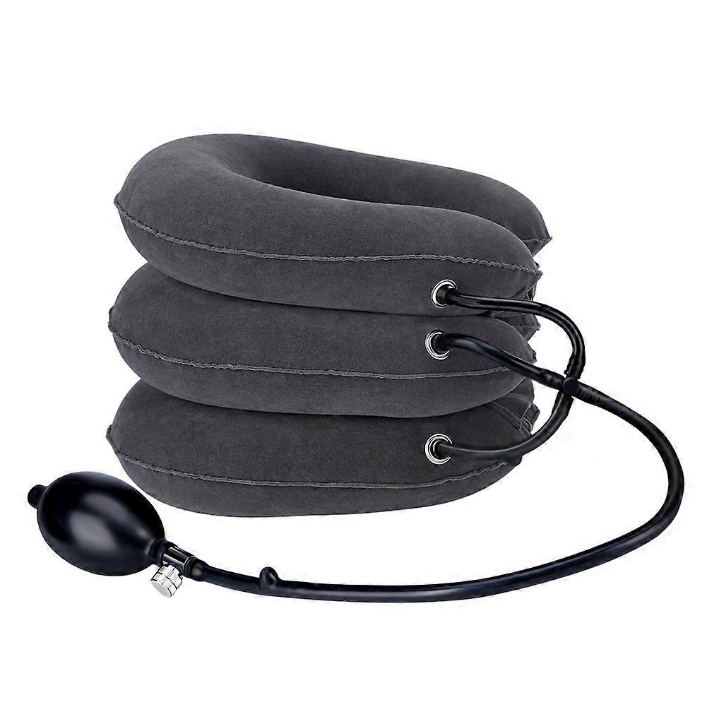 Inflatable & Adjustable Neck Support Pillow, Cervical Neck Traction Device Chin Supporting Coll