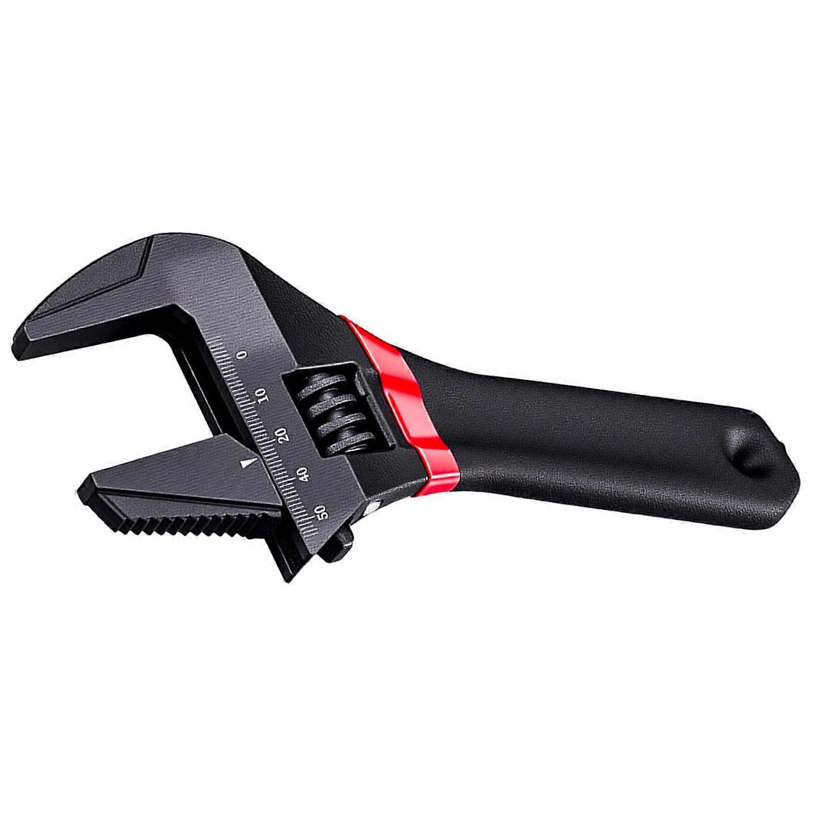 Extra Wide Jaw Wrench 8 Inches, Short Handle, High-Strength Alloy Steel for Home Repairs and Tight Spaces