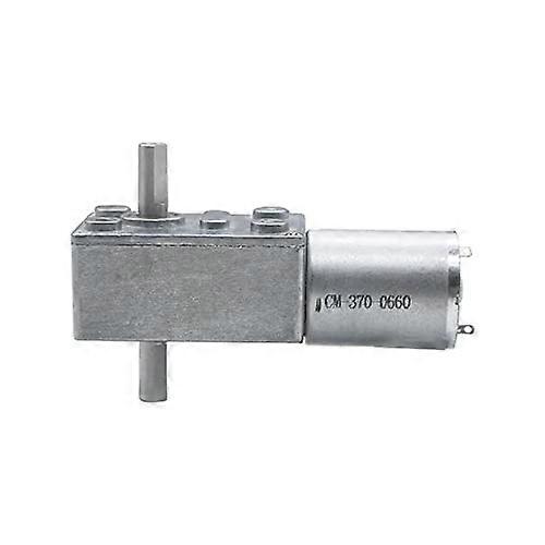 JGY370 DC Gear Motor with Dual Output Shaft, Self-Locking High Torque, Available in 6V 12V 24V, 55RPM Speed