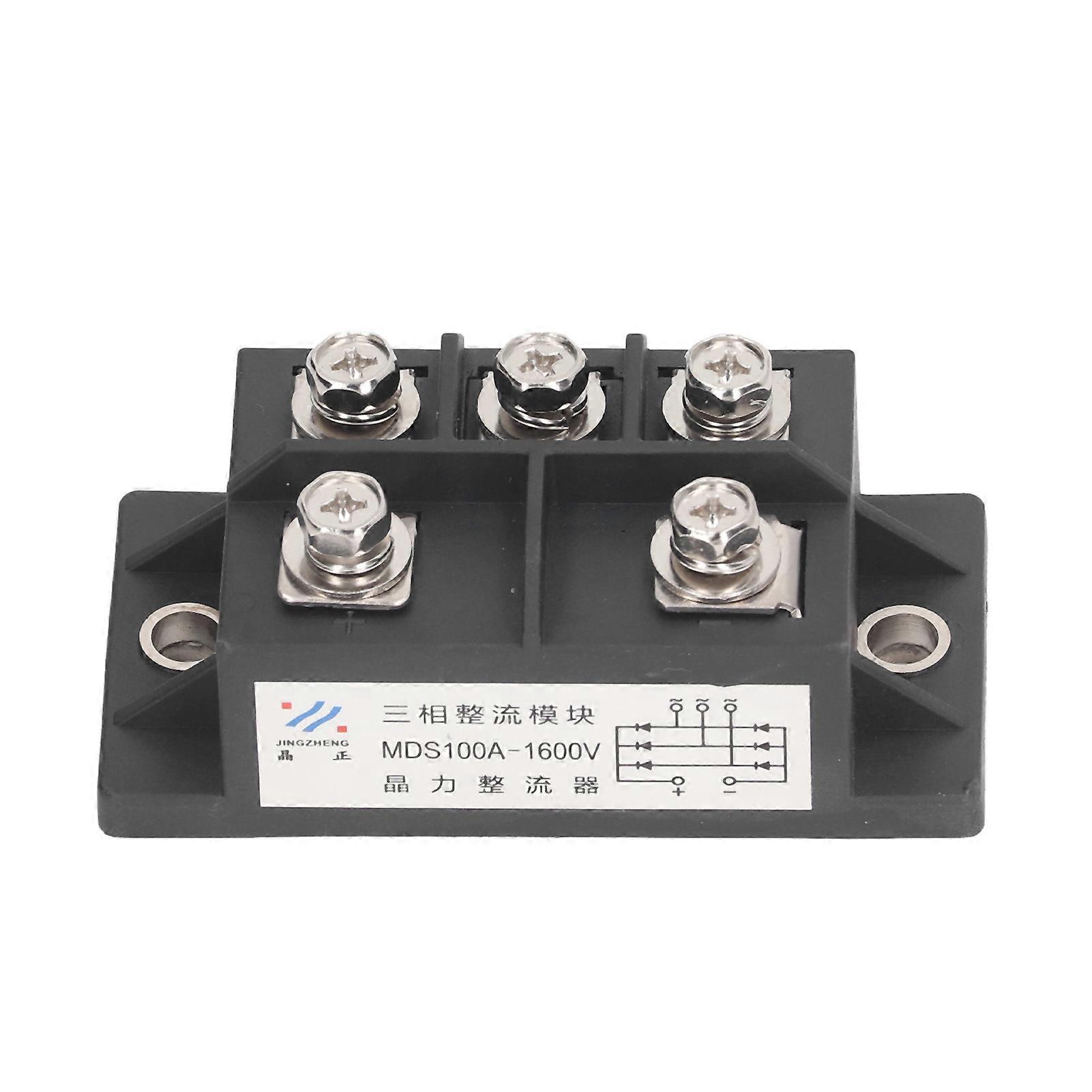 100A 1600V Bridge Rectifier Brass Plate Heat Dissipation 3 Phase Power Diode Rectifier Module