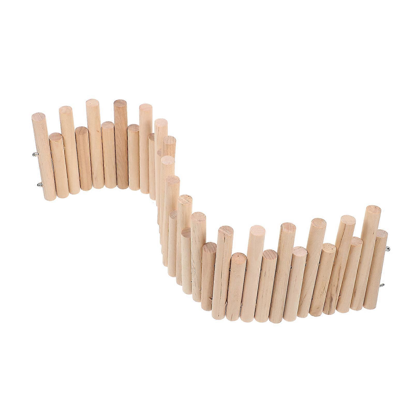 Hamster Fence and Climbing Ladder Set, Exercise Toys and Hideout with Chew Bridge and Wooden Ladder for Hamsters and Rats