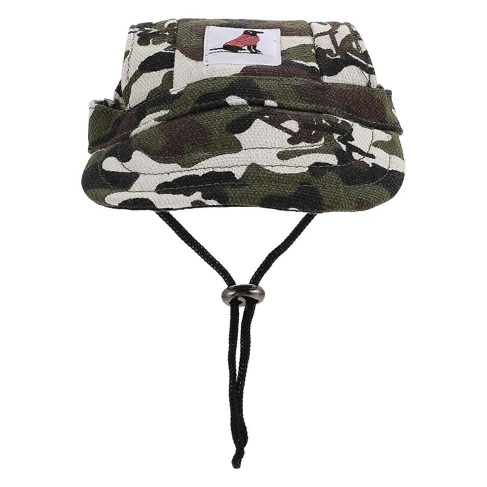Adjustable Pet Baseball Cap Camouflage Suitable for Everyday Use Small Medium Dogs 1Pcs