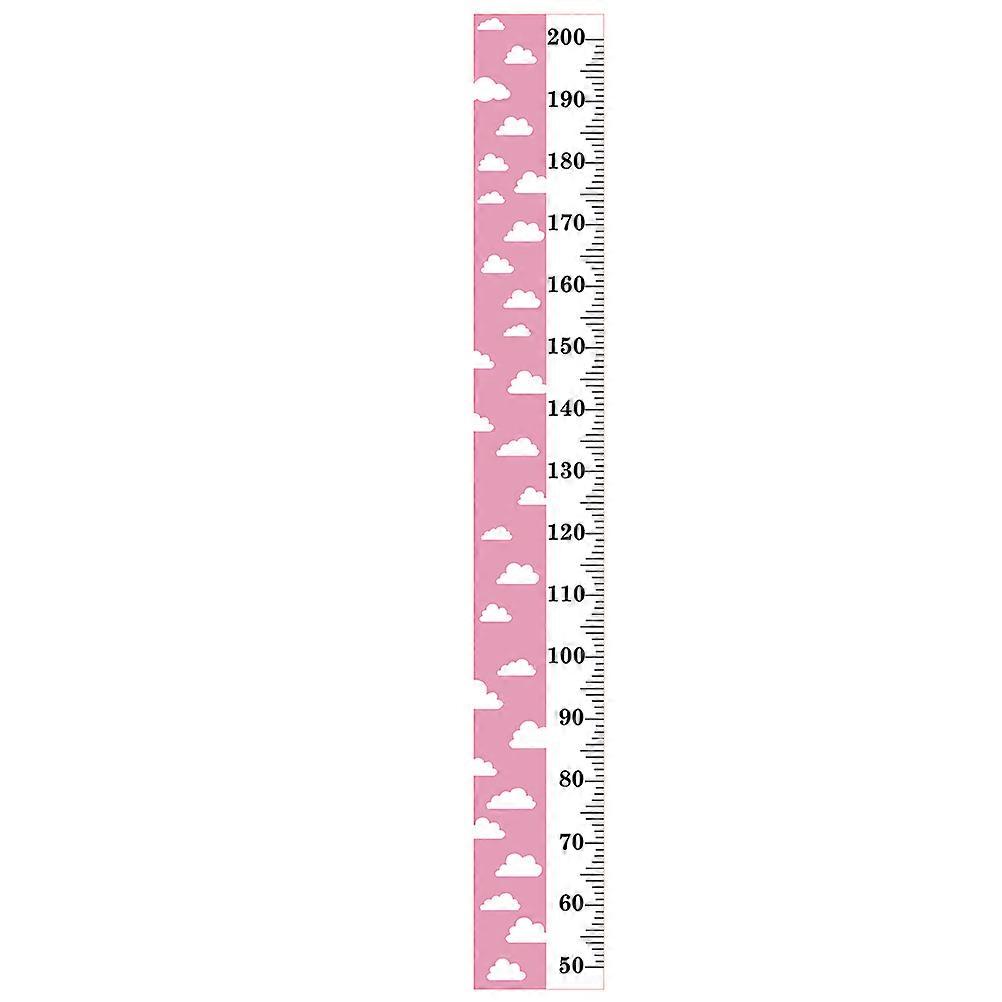 Wall Ruler Growth Chart for Measuring Use Pink Canvas with Wooden Hanger 4759322
