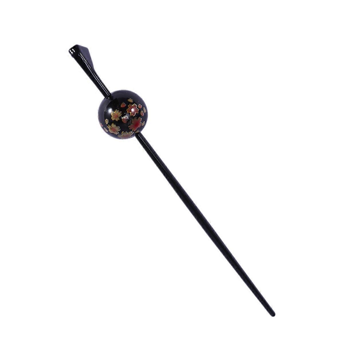 Decorative Hairpin Stick Black Color For Kimono Matching Classic Style 1Pc
