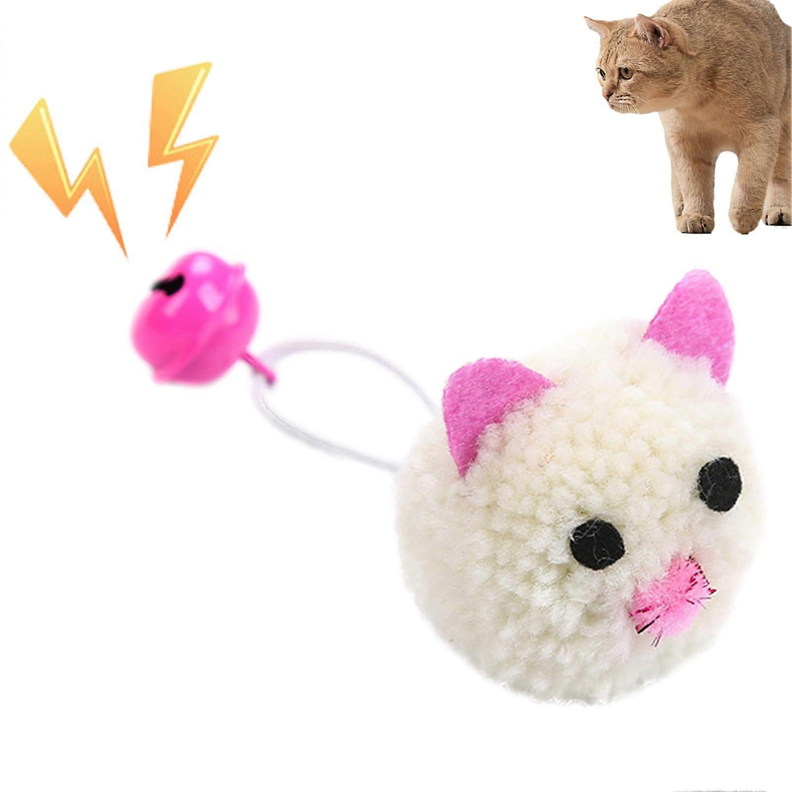 Mouse Toys for Cats - Interactive Plush Mouse with Bells, Bite Resistant, Indoor Exercise Toy for Cats