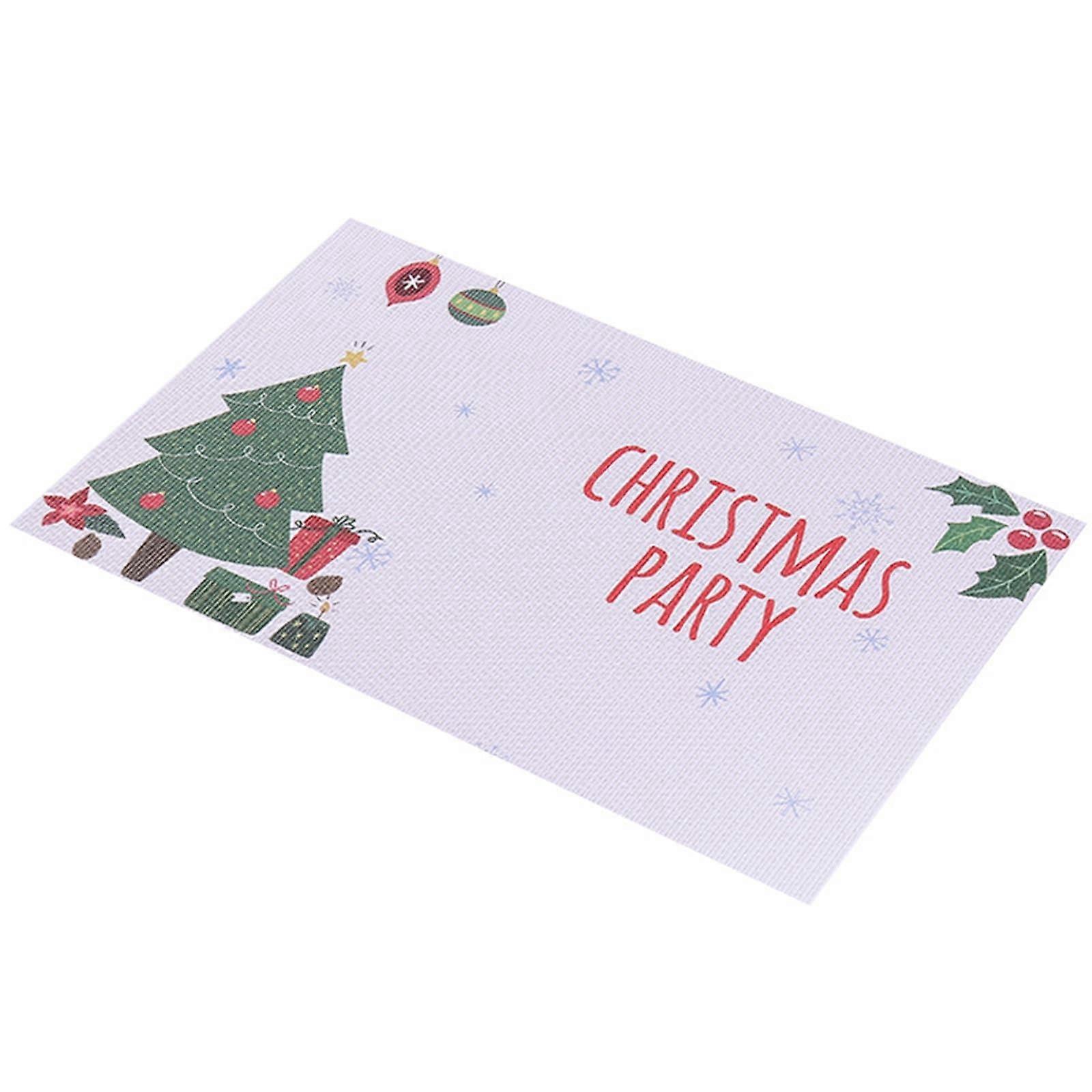 Washable Place Mats Set of 2, Christmas Tree Snowflake Pattern 30 x 45 cm