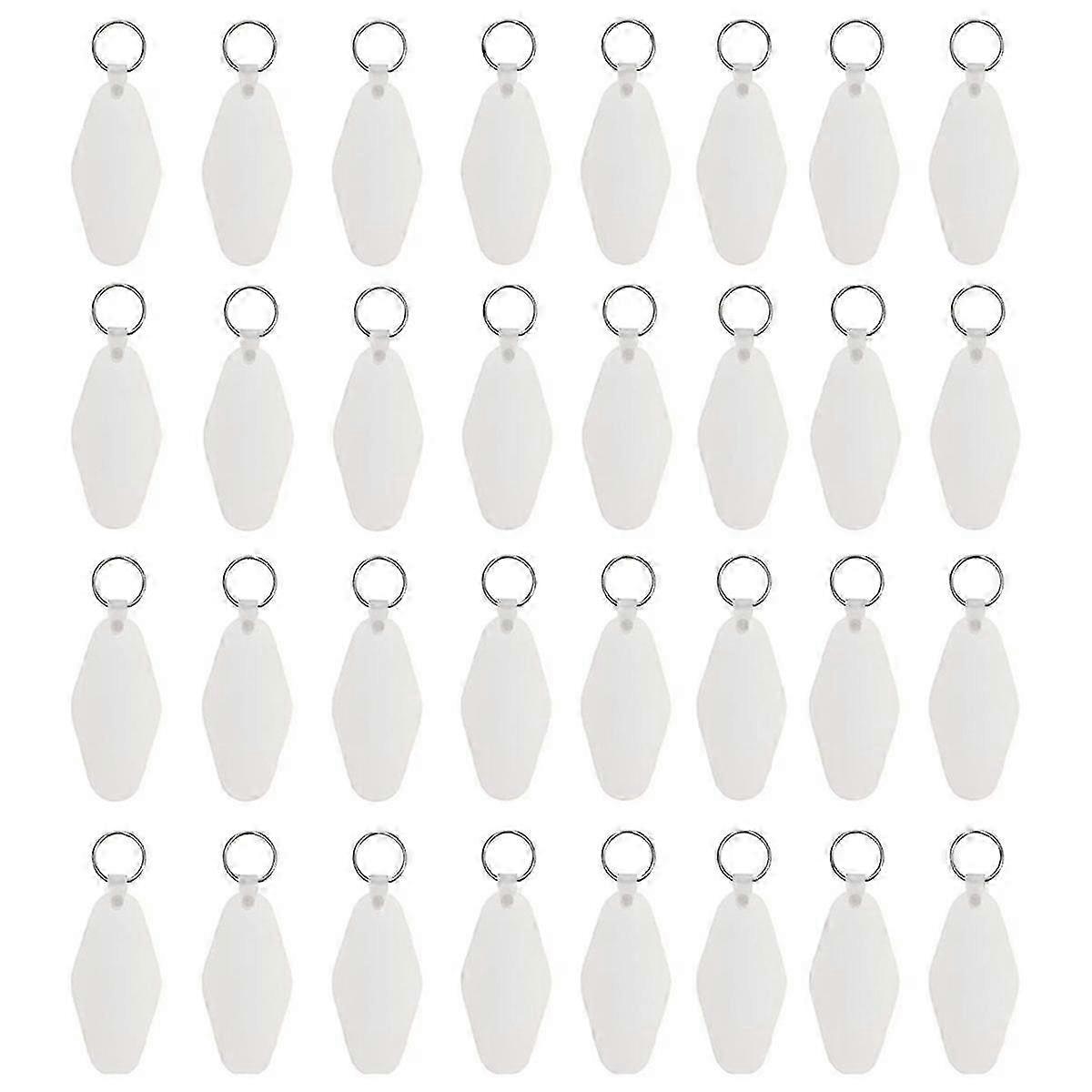 32pcs Sublimation Blank Hotel Motel Keychain Printing Keychains DIY Keychain Tags for DIY Keychain and Luggage Tag