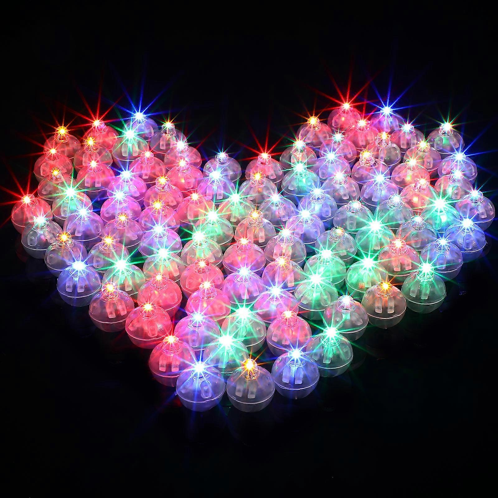 100pcs LED Balloon Lights Wireless Round Mini Balloon Lights for Party Decorations