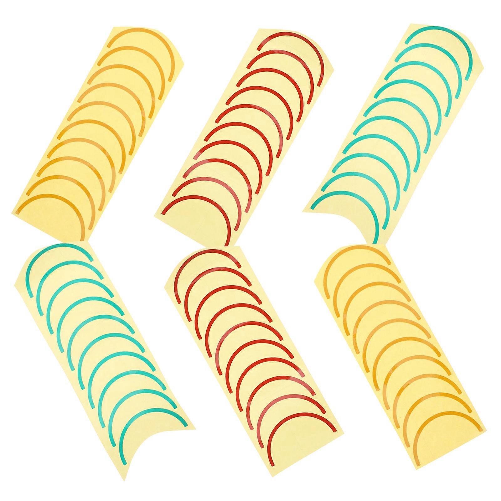 Warning Signs Arc Shape Pressure Indicator Decal Industrial Use Green Easy Installation Waterproof 6 Sheets