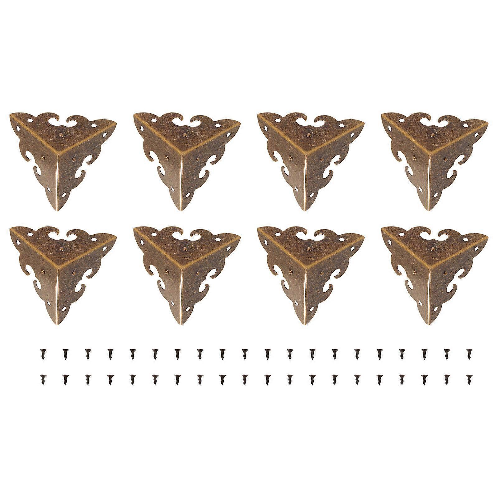 Protective Corner 8Pcs Retro Heavy-Duty Metal Corner Protectors For Jewelry And Gift Boxes Square Style