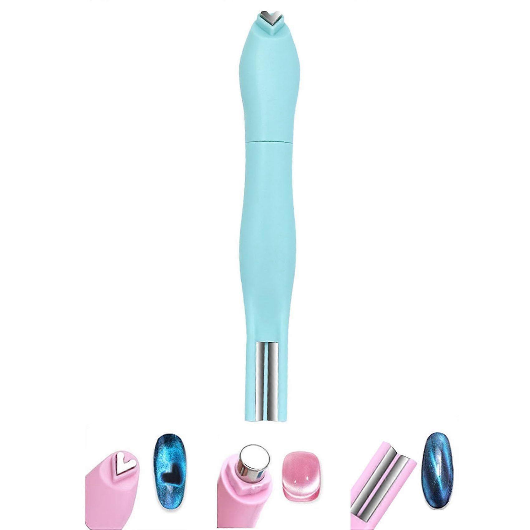 3-in-1 Cat Eye Magnet for Nail Art, Heart Cat Eye Magnetic Nail Art Tool for DIY Cat Eye Gel Polish