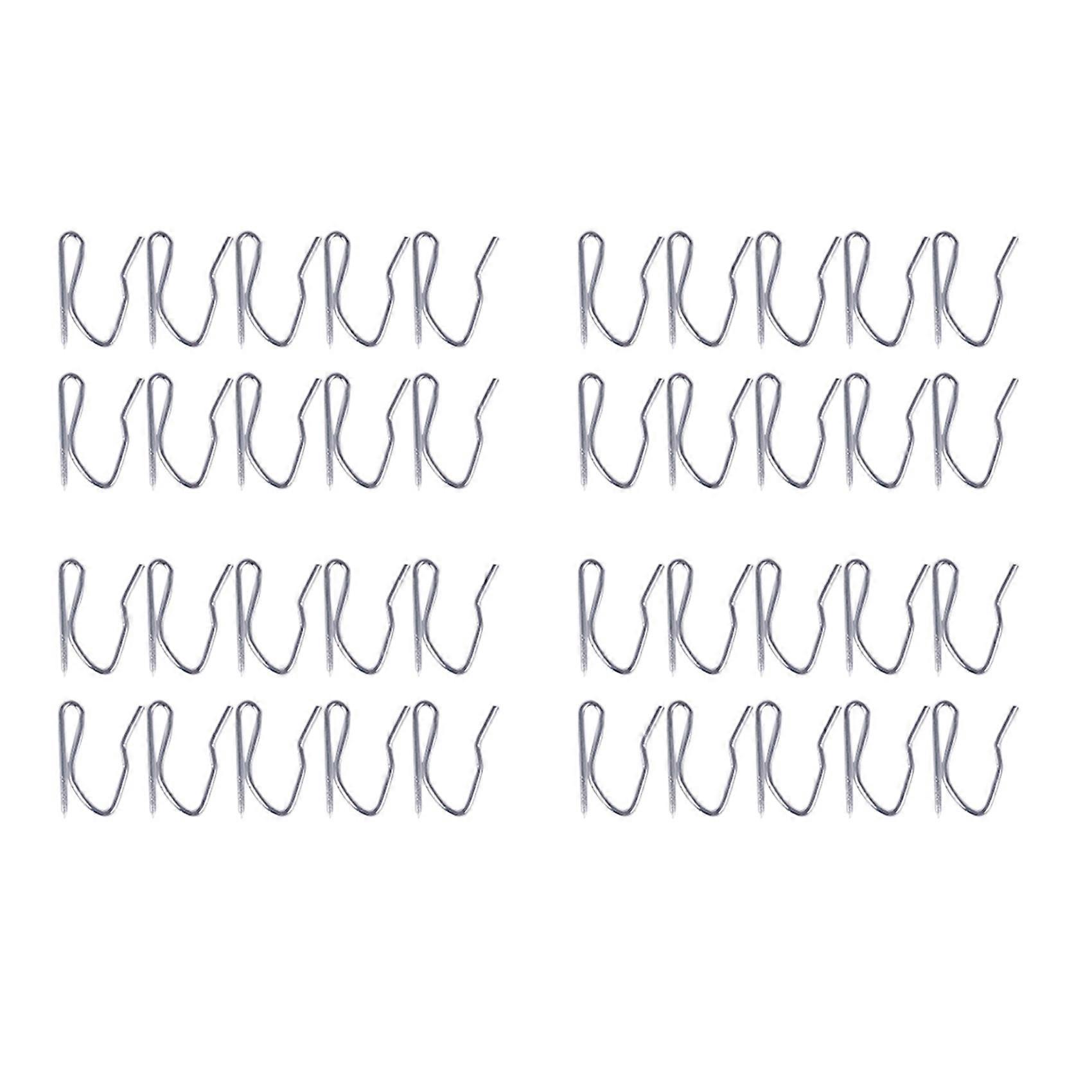 40Pcs Curtain Drapery Pin Hooks - Silvery