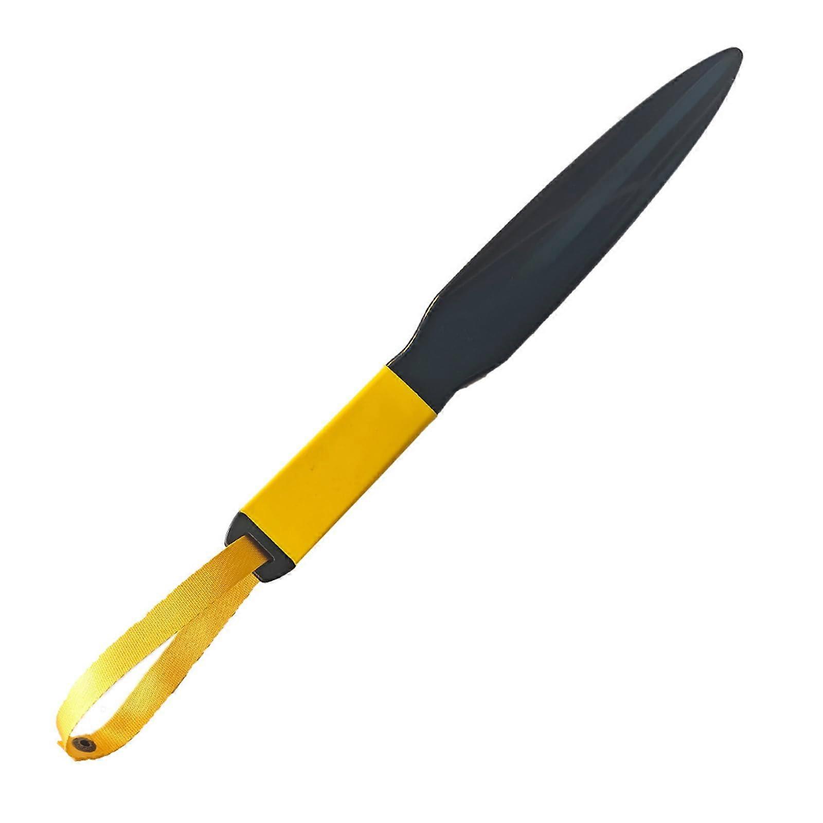 Sledge Sticks Dog Training Break Stick With Stretch Wrist Rope 35 x 5 cm Yellow Handle Outdoor Tool