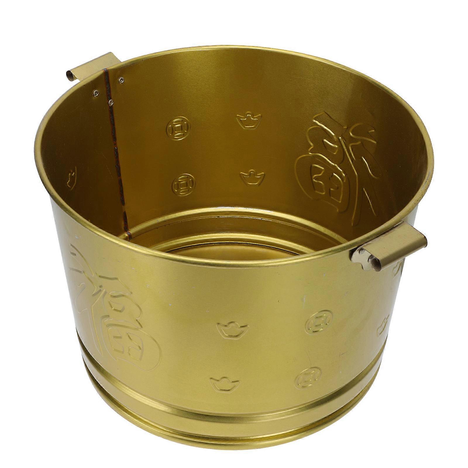 Metal Bin For Burning Rubbish Designed As Cylinder For Indoor Use 11.8×10.6×5.9in Durable And Easy To Clean 1Pack