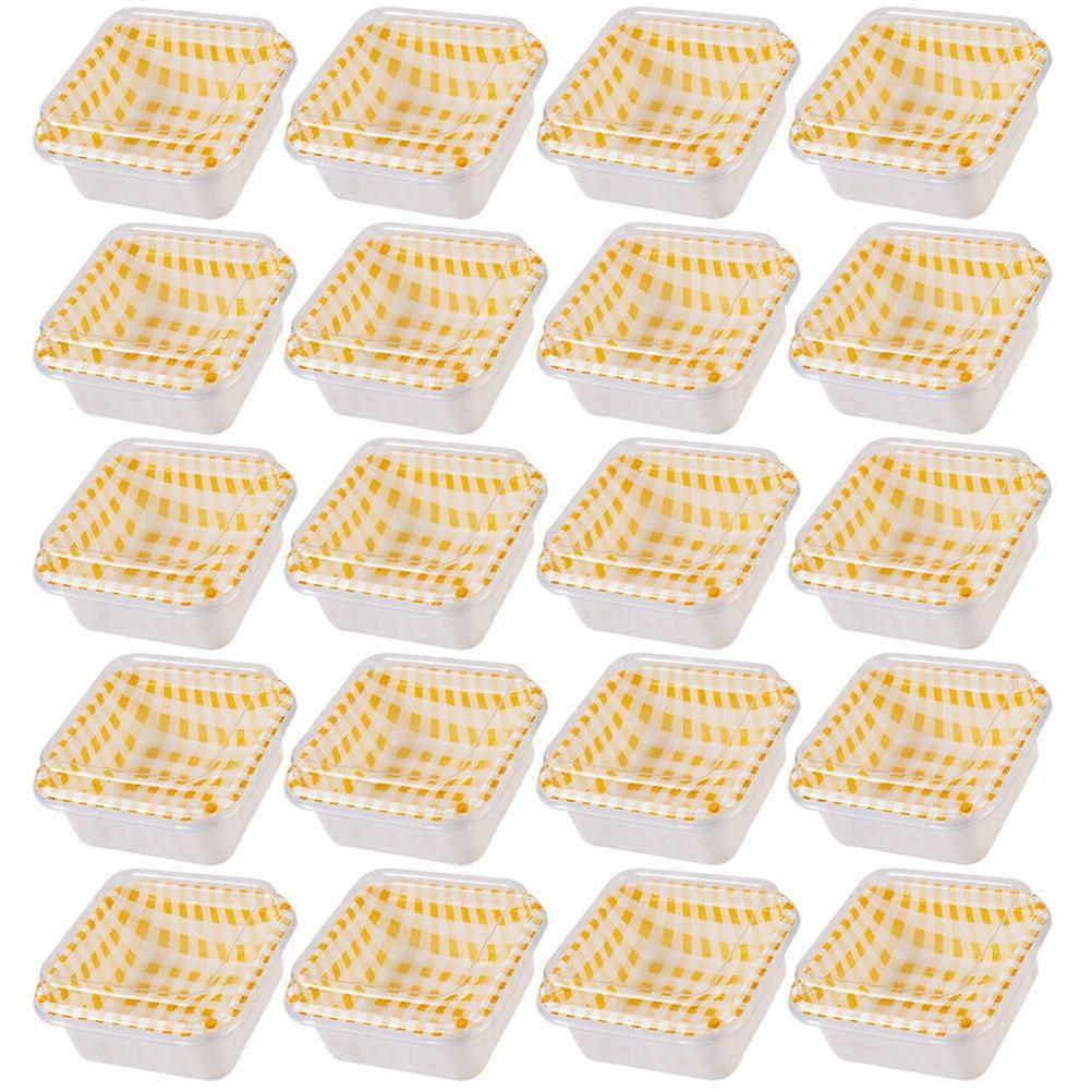 Dessert Boxes Food Packaging Boxes Compact Package Café Use Safe And Sturdy PET 50Sets