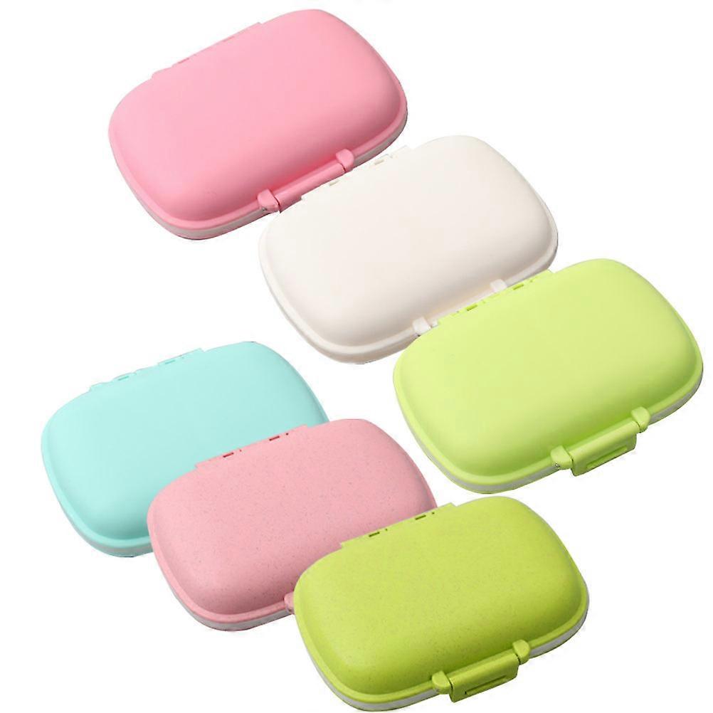 Portable Pills Organizer with Assorted Colors for Storage Made of PP 6Pcs