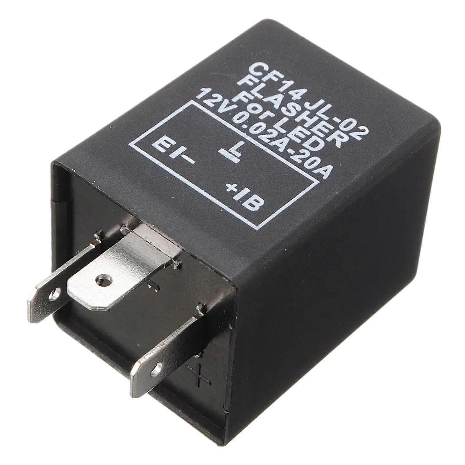 3 Pins Blinker Relay Fix for Motorcycle 12V Electronic LED Turn Signal Indicator 12V LED Relay Fix Turn Signal Indicator