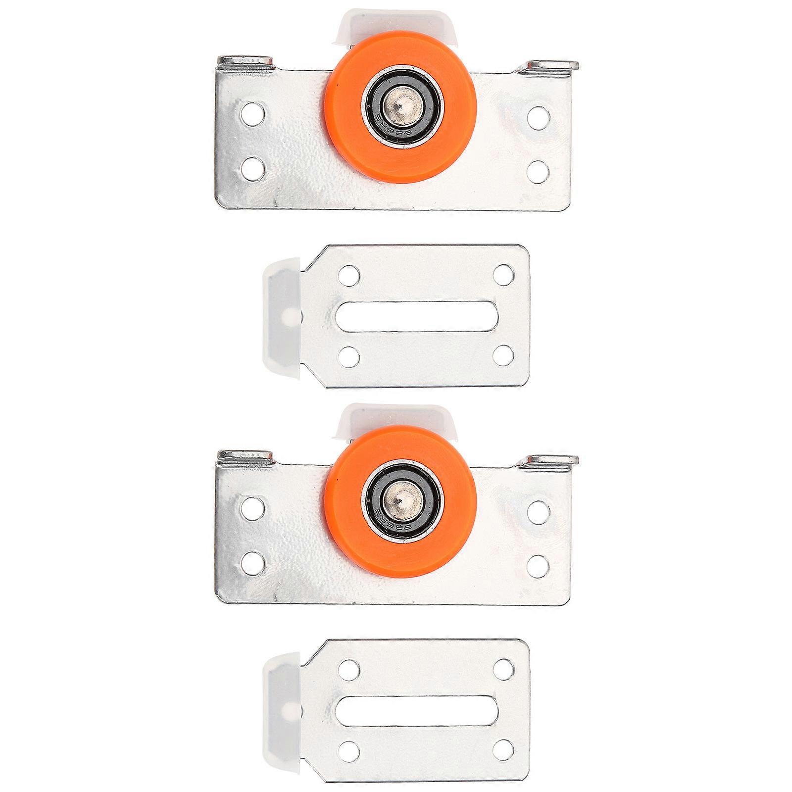 Door Support Roller Metal Sliding Pulley For Home Improvement Noise Reduction 2 Sets