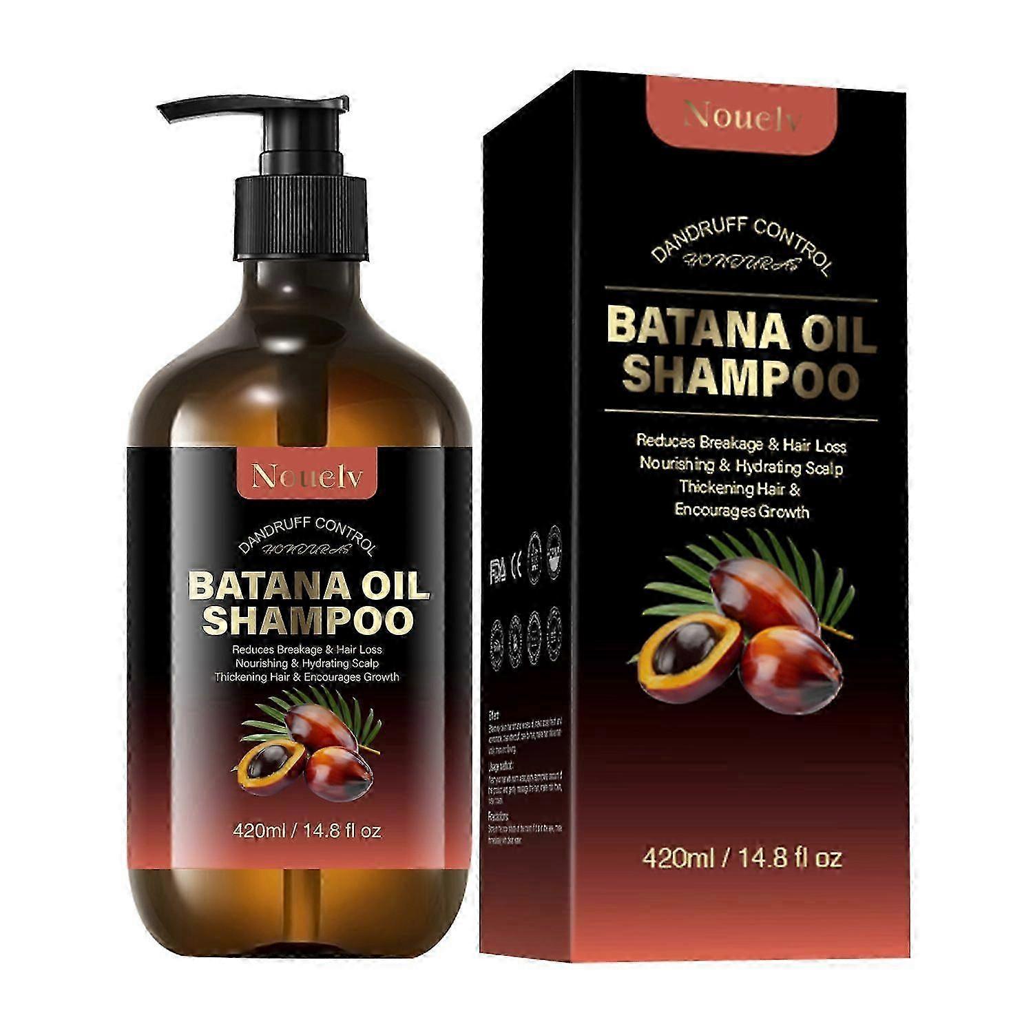 Batana Oil Shampoo for Hair Growth, Strengthening Regrowth Shampoo for Men & Women with Thinning Hair & Hair Loss, Infused Rosemary, Mint Oil Nourishe