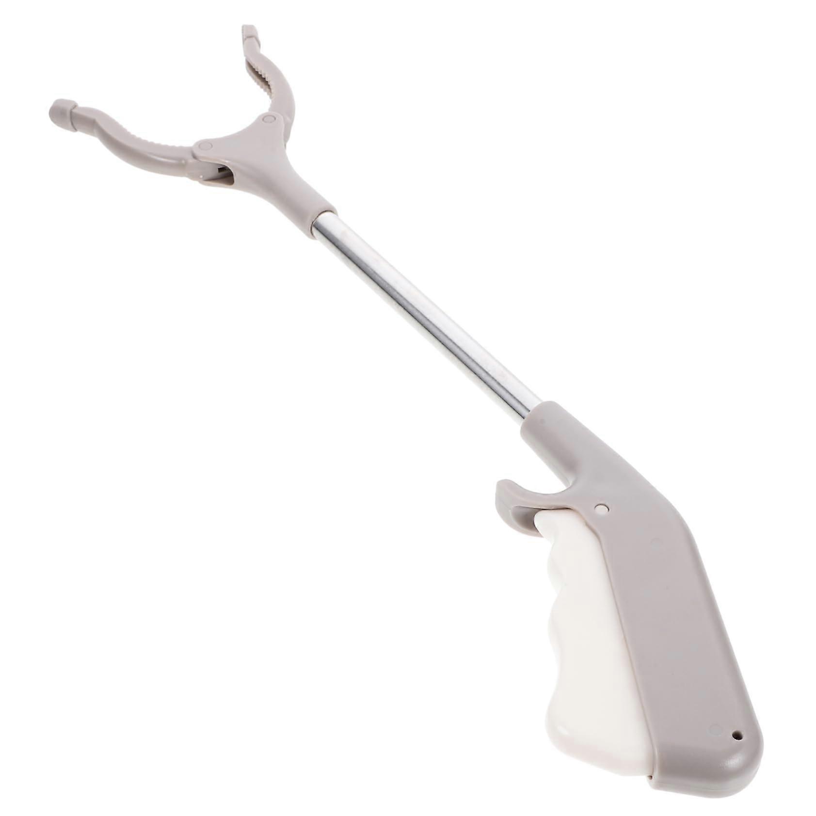2 pieces of garbage collection tongs, lightweight stainless steel trash grabbers with ergonomic grip for seniors and people with disabilities.