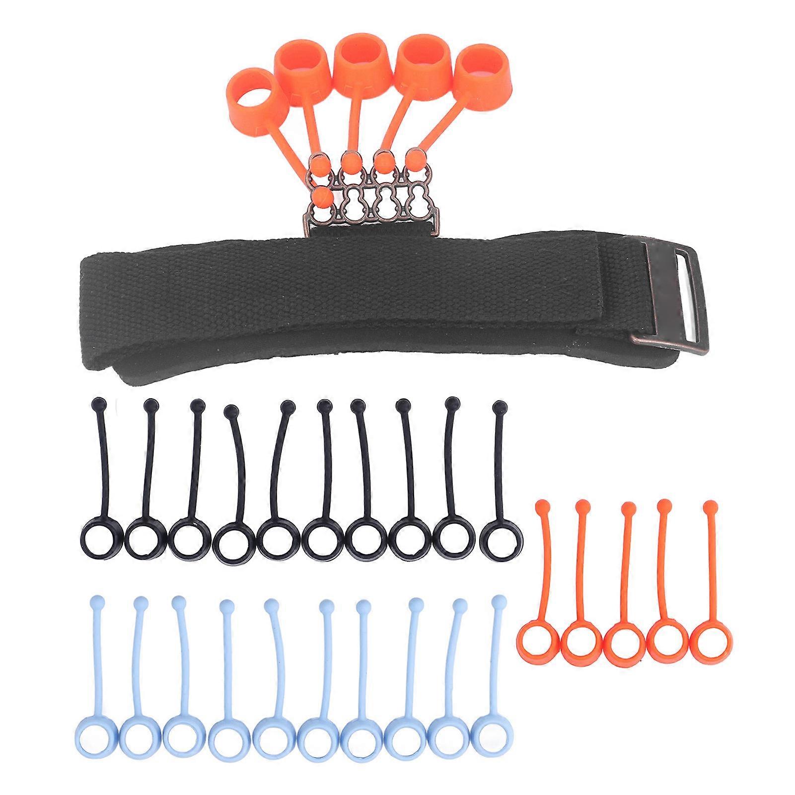 Finger Strengthener Resistance Adjustable Comfortable Gripping Portable Grip Strength Trainer Finger Exerciser Black