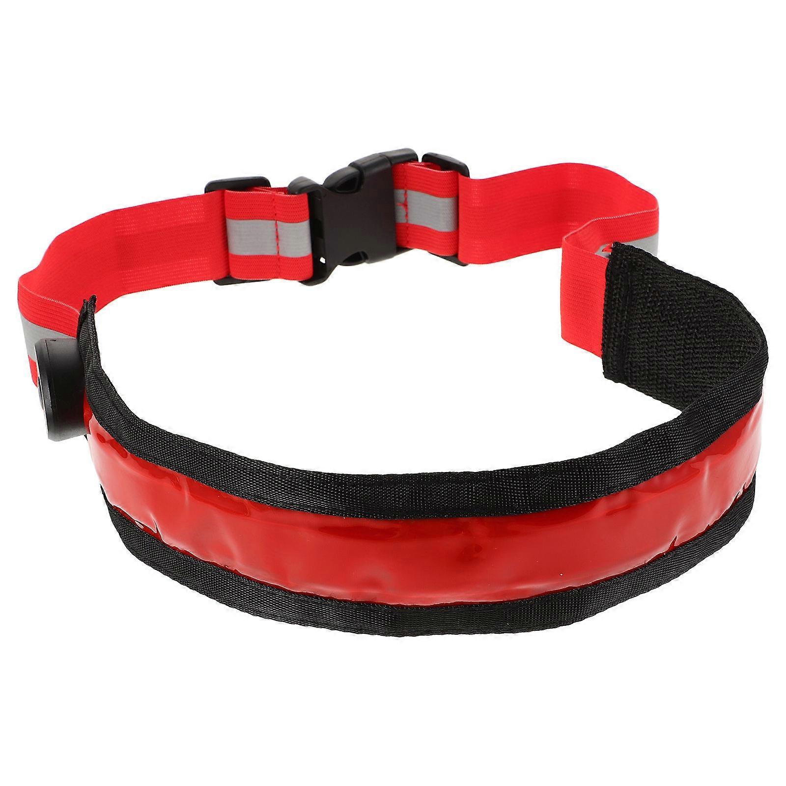Rechargeable Led Light Up Reflective Gear For Night Running And Walking Adjustable Design Red 2Pcs