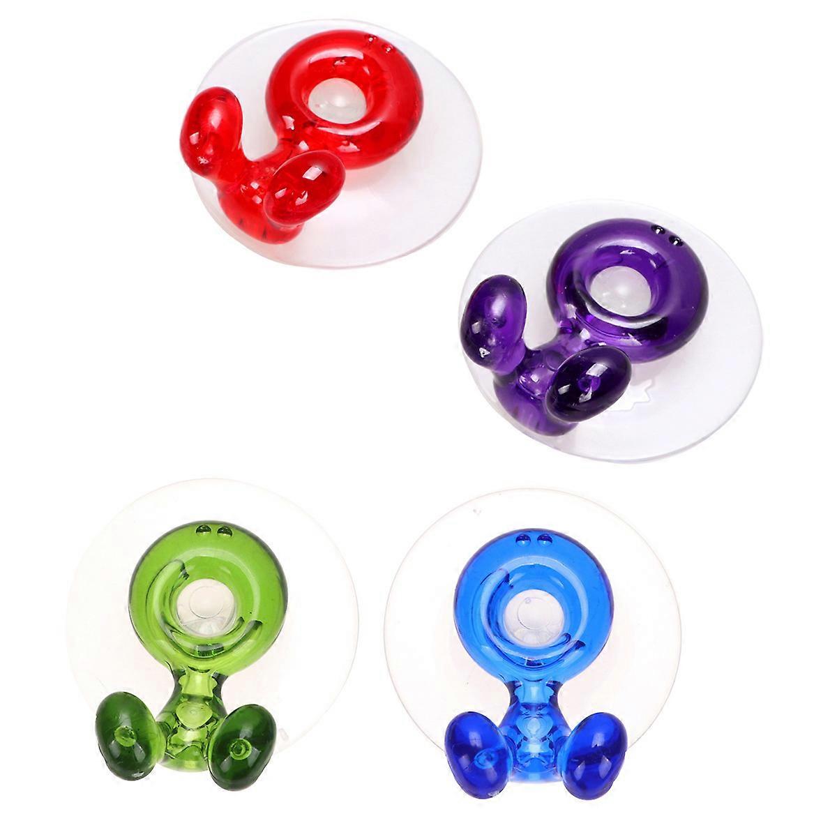 Storage Rack Wall-Mounted Toothbrushes Rack for 4Pcs Home Use