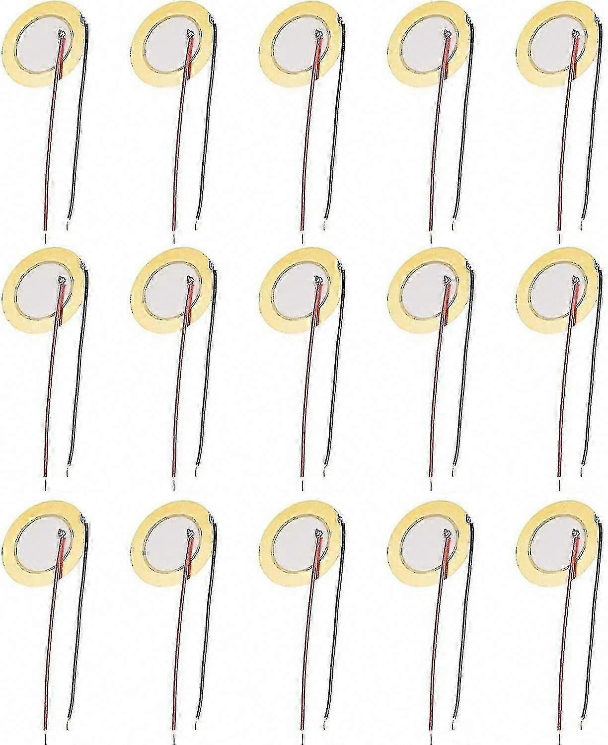15pcs 27mm Piezo Buzzer Elements with Acoustic Pickup Sensor