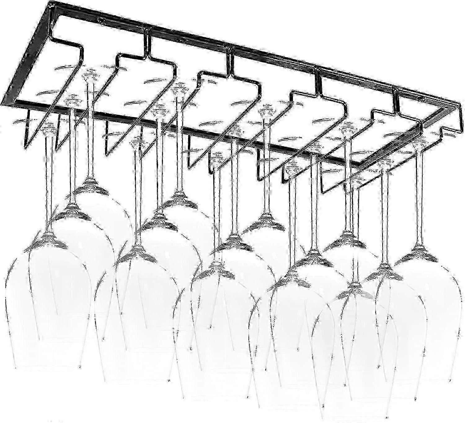 Hanging Glass Holder Goblet Holder Wine Glass Holder With 5 Rails With Used In Bar, Wine Cabinet, Kitchen a Edition C