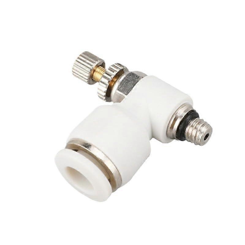 White Pneumatic Quick Connection Cylinder Throttle Valve SL6-01, Speed Adjustment SL8-02, Adjustable SL4-M5, Models SL10-03/SL12