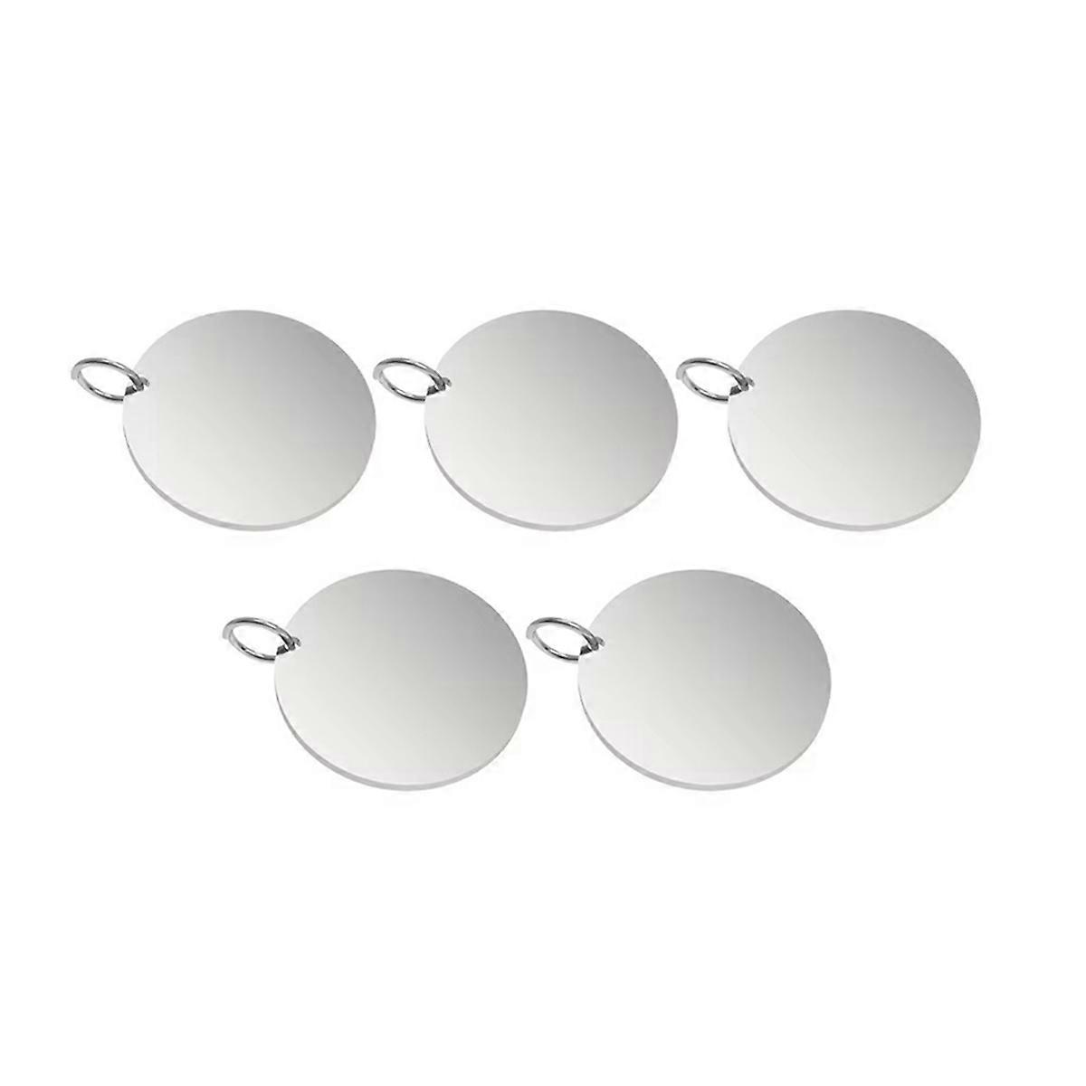 5pcs for H2D Round Stainless Steel Hangtags 30mm